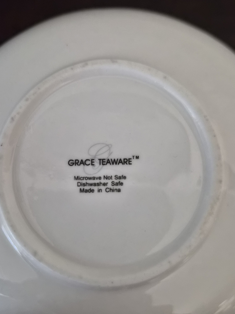 Grace Teaware Floral Porcelain Teacup & Saucer Set – Lavender & Gold Trim - Picture 2 of 6